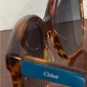 Chloe CE734S Sunglasses Turquoise & Blue Amber Lens 59-19 145mm 417